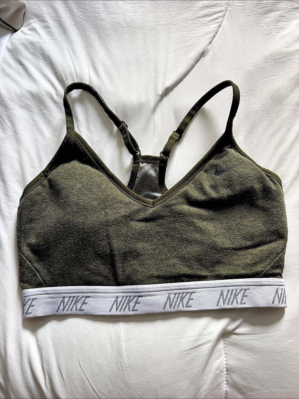 Nike Nike Dri-FIT Adjustable Strappy Sports Bra in Green